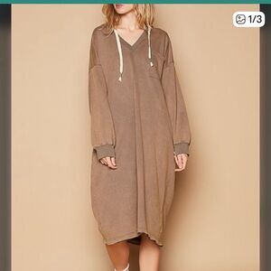 POL HOODIE LOUNGE DRESS